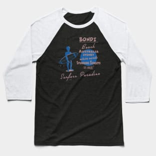 Bondi Beach Australia Vintage Baseball T-Shirt